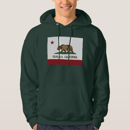 Veste À Capuche Drapeau Gualala de République de la Californie (Devant)