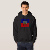 Veste À Capuche Drapeau haïtien (Devant entier)