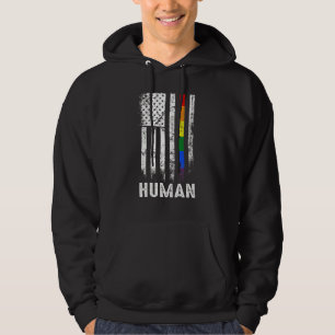 Veste À Capuche Drapeau Humain Américain Rainbow Gay Lgbtq Lgbt Pr