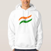 Veste À Capuche Drapeau indien ondulant (Devant)