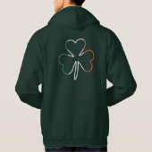Veste À Capuche Drapeau irlandais Couleurs Shamrock Clovers St. Pa (Dos)