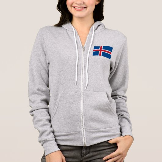 Veste À Capuche Drapeau Islande (Devant)