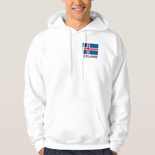 Veste À Capuche Drapeau Islande (Devant)