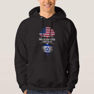 Veste À Capuche Drapeau israélien cultivé en Amérique avec des rac