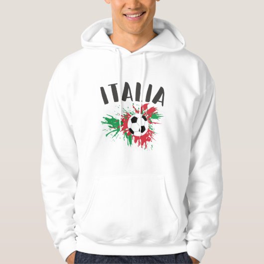 Veste À Capuche Drapeau italien de balle de football (Devant)