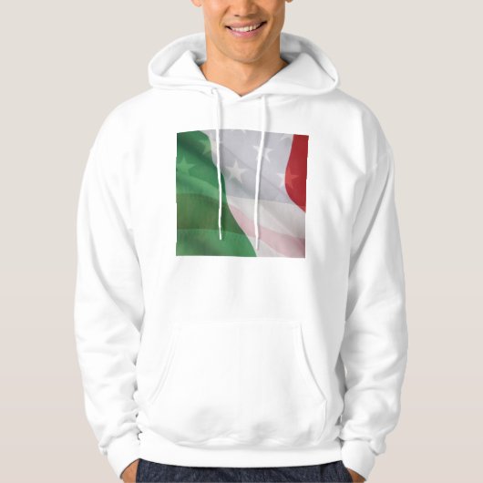 Veste À Capuche Drapeau italien et américain (Devant)