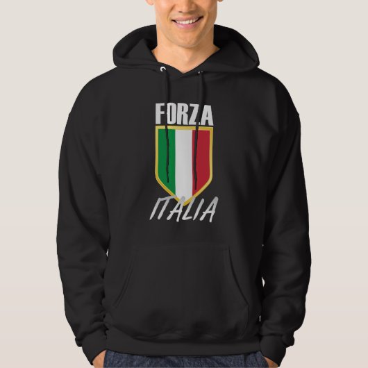 Veste À Capuche Drapeau italien Forza Italia Soccer (Devant)