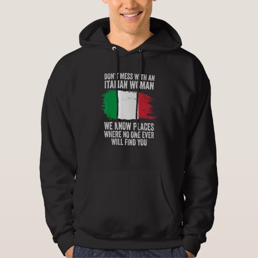 Veste À Capuche Drapeau italien Italie (Devant)
