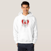 Veste À Capuche Drapeau J'aime Canada (Devant entier)