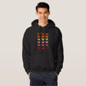 Veste À Capuche Drapeau lesbien couleur papillon subtil fierté sap (Devant entier)