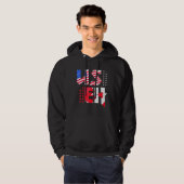 Veste À Capuche Drapeau Maple Leaf Us Canadien Américain Fierté Us (Devant entier)