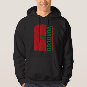 Veste À Capuche Drapeau marocain vintage Fierté du Maroc Racines P