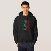 Veste À Capuche Drapeau mexicain en calque (Devant entier)