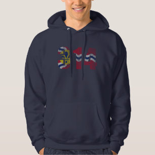 Veste À Capuche Drapeau Missouri de St Louis du cru 314