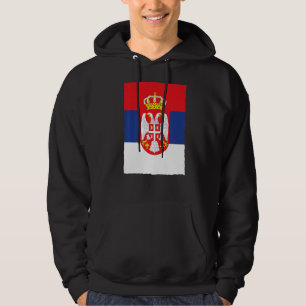 Veste À Capuche Drapeau national Vintage serbe rétro