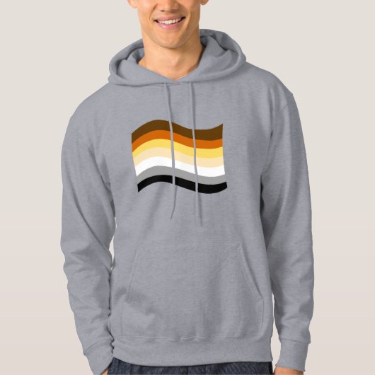 Veste À Capuche Drapeau ondoyant de la fierté de l'ours (Devant)