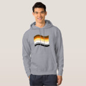 Veste À Capuche Drapeau ondoyant de la fierté de l'ours (Devant entier)