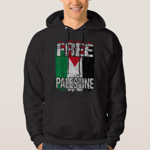 Veste À Capuche DRAPEAU PALESTINE LIBRE Vintage GRAND DRAPEAU PALE