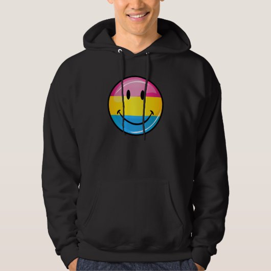 Veste À Capuche Drapeau Pansexual de sourire de fierté (Devant)