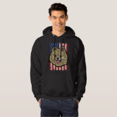 Veste À Capuche Drapeau Pomeranian Usa (Devant entier)