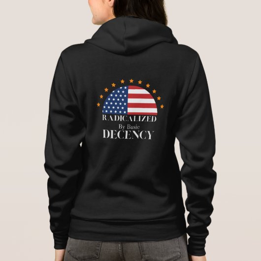 Veste À Capuche Drapeau Radical par Basic Decency USA (Dos)