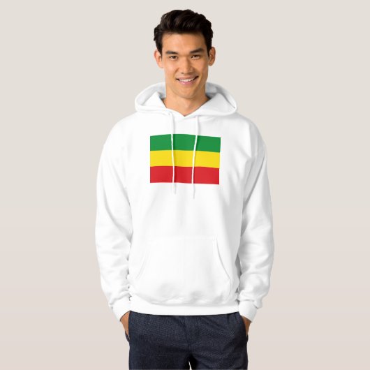 Veste À Capuche Drapeau rastafarien Rasta Ethiopie (Devant entier)