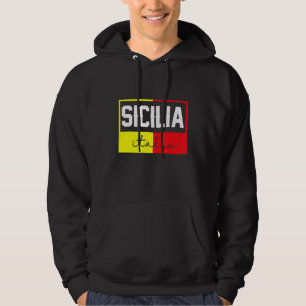 Veste À Capuche Drapeau Sicile Sicile Palerme Italie 24