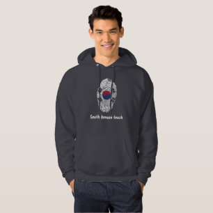 Veste À Capuche Drapeau sud-coréen d'empreinte digitale de contac