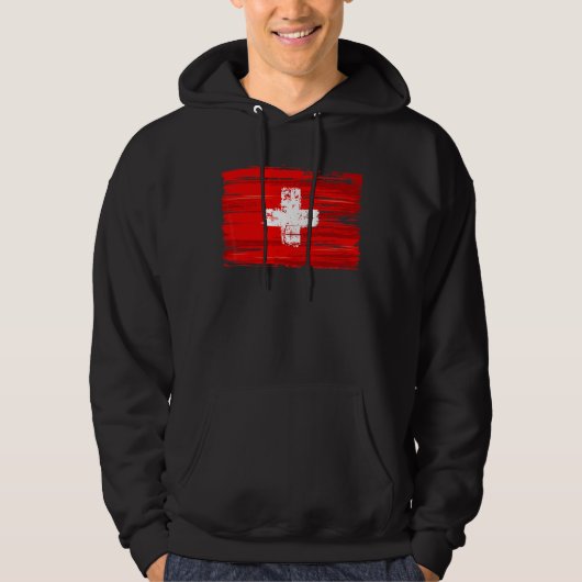Veste À Capuche Drapeau Suisse (Devant)