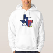 Veste À Capuche Drapeau Texas avec Fleur d'État Bluebonnet personn (Devant)