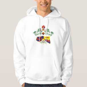 Veste À Capuche Drapeau Tibet & Tibétain, Lions de Neige, Carte /