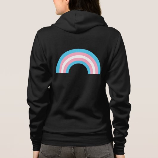 Veste À Capuche Drapeau Transgenre Rainbow Pride (Dos)