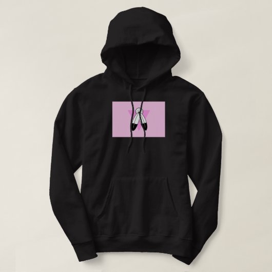 Veste À Capuche Drapeau Triangle Rose Two-Spirit (Design devant)