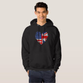 Veste À Capuche Drapeau Union Jack Angleterre Et Drapeau Américain (Devant entier)