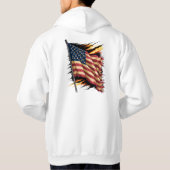 Veste À Capuche Drapeau USA des vétérans pas des rois (Dos)