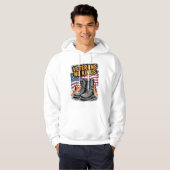 Veste À Capuche Drapeau USA des vétérans pas des rois (Devant entier)