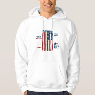 Veste À Capuche Drapeau USA vintage du 4 juillet Esprit libre Patr