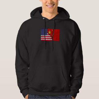 Veste À Capuche Drapeau Vintage Américain Chinois Américain Améric