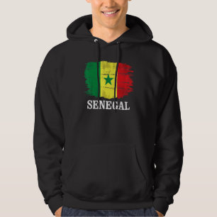 Veste À Capuche Drapeau vintage du Sénégal pour Sénégalais