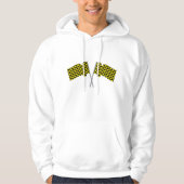 Veste À Capuche Drapeaux de course jaunes et noirs (Devant)
