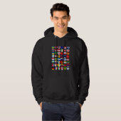 Veste À Capuche Drapeaux des pays du monde International  (Devant entier)