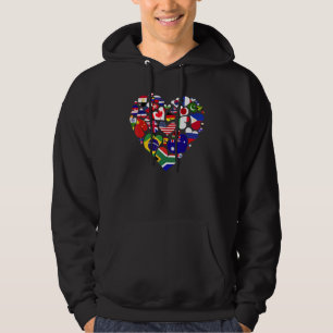 Veste À Capuche Drapeaux du pays Voyageur du coeur Voyageur du mon