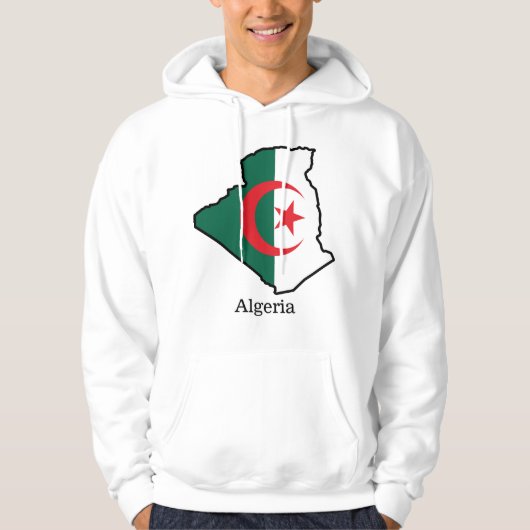 Veste À Capuche Drapeaux et pays Algérie (Devant)