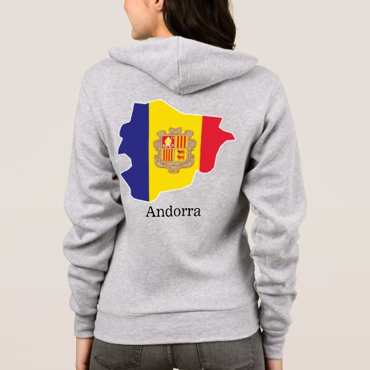 Veste À Capuche Drapeaux et pays Andorre (Dos)