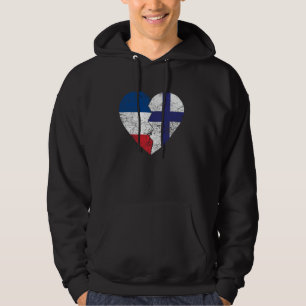 Veste À Capuche Drapeaux finlandais français Cœur France Finlande