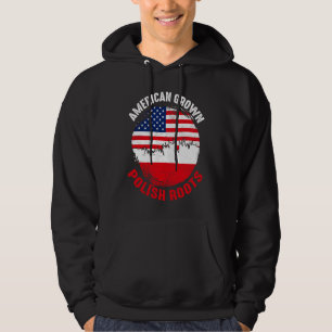 Veste À Capuche Drapeaux Vintage à racines polonaises cultivées en