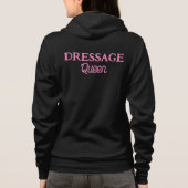 Veste À Capuche Dressage Queen mignon rose rétro Script équestre (Dos)