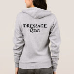 Veste À Capuche Dressage Queen mignon Script rétro équestre<br><div class="desc">Dressage Queen Cute White Retro Script Sweat - shirt à capuche équestre pour les amateurs de cheval,  idéal pour se promener à la grange à cheval ou juste pour tous les jours.</div>