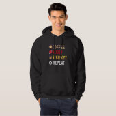 Veste À Capuche Drinks Lover Funny Coffee, Rugby, Whiskey Repeat N (Devant entier)