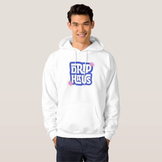Veste À Capuche Drip Haus – Logo Retro Ludique (Devant entier)